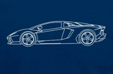 Lamborghini Aventador Blueprint T-Shirt for Men